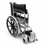 Silla de Ruedas Estándar Cromada de Lona Plegable - Imagen 4