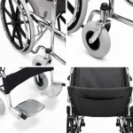 Silla de Ruedas Estándar Cromada de Lona Plegable - Imagen 5