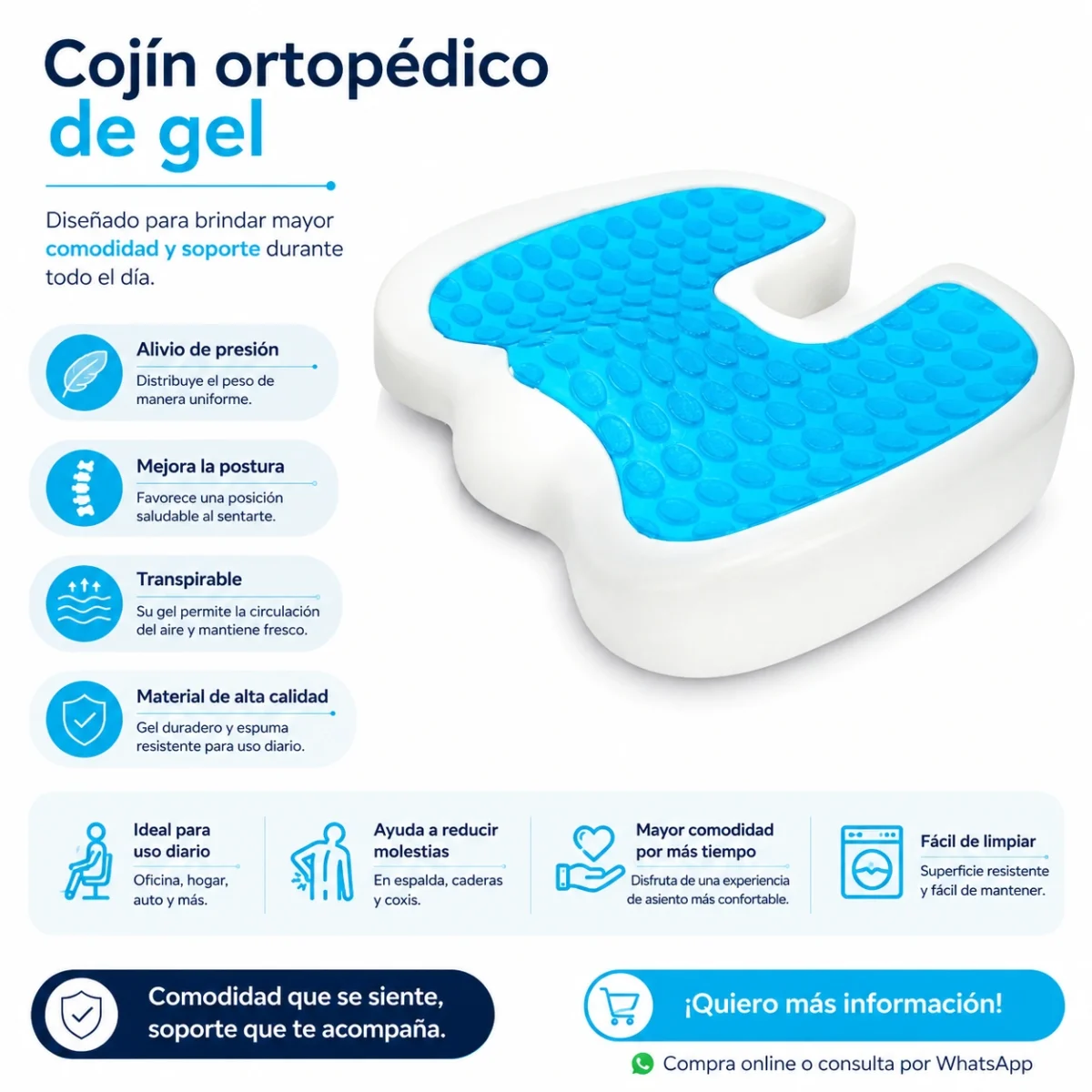 Cojín de Gel Herradura Antiescaras - Imagen 3