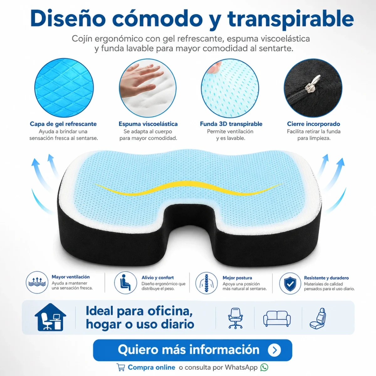 Cojín de Gel Herradura Antiescaras - Imagen 2