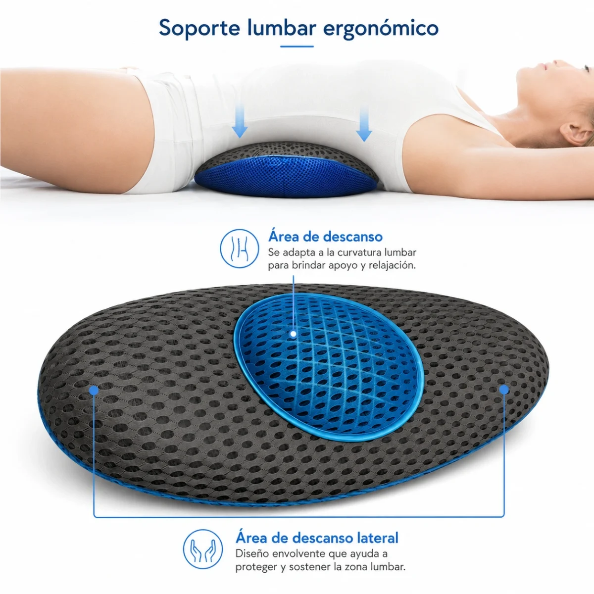 Cojín Lumbar Ergonómico Ovalado - Imagen 3