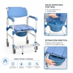 Sanitario de Aluminio Acolchado con Ruedas - Imagen 3