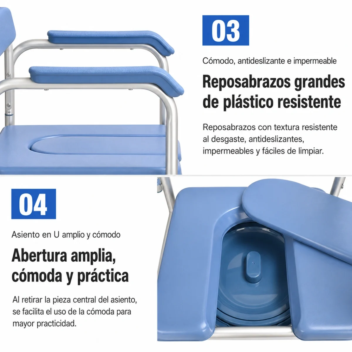 Sanitario de Aluminio Acolchado con Ruedas - Imagen 5