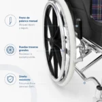 Silla de Ruedas Estándar de Aluminio a Cuadros - Imagen 6