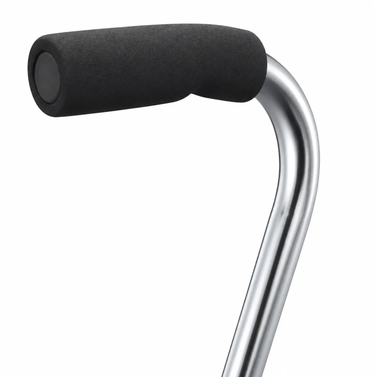Baston 4 Patas Aluminio Plateado Tipo Cisne - Imagen 3